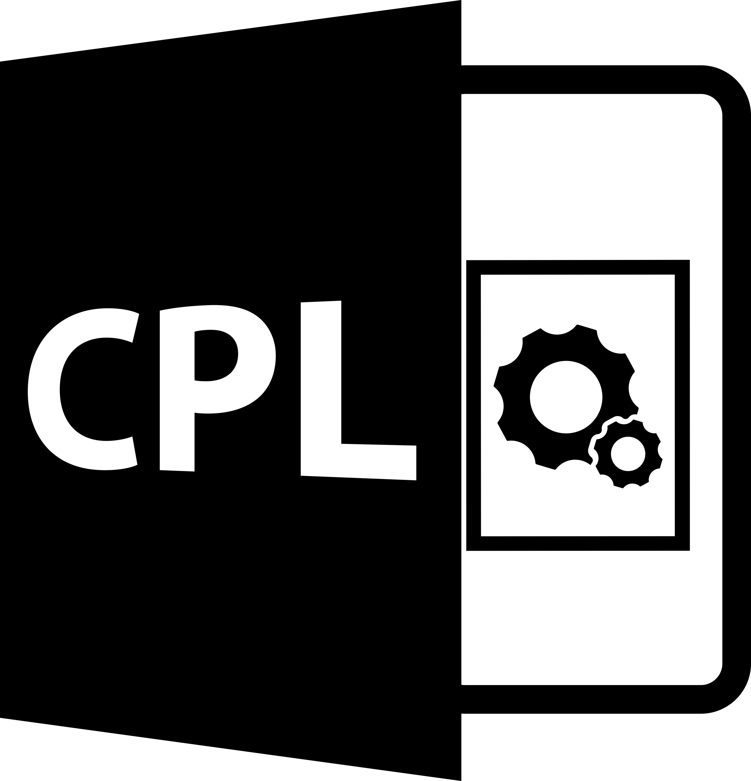 Cpl File Format With Cogwheels Stencil Svg Vector Free Vectors
